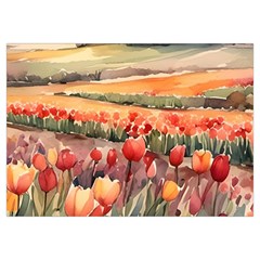 Tulips Field Tree Everyday Shoulder Bag with Pouch Bag from ArtsNow.com Zipper Tail