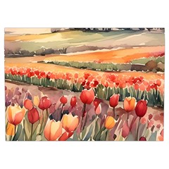 Tulips Field Tree Everyday Shoulder Bag with Pouch Bag from ArtsNow.com Front Pocket