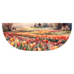 Tulips Field Tree Kids  Hooded Rain Ponchos from ArtsNow.com Brim