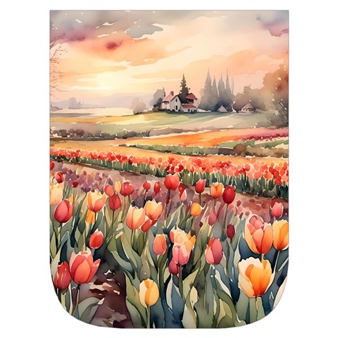 Tulips Field Tree Waist Pouch (Large) from ArtsNow.com Front Pocket