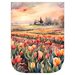 Tulips Field Tree Waist Pouch (Large) from ArtsNow.com Front Pocket