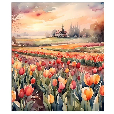 Tulips Field Tree Waist Pouch (Large) from ArtsNow.com Back Strap