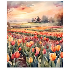 Tulips Field Tree Waist Pouch (Large) from ArtsNow.com Back Strap