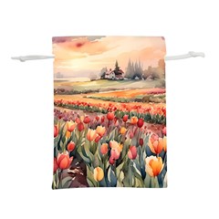 Tulips Field Tree Lightweight Drawstring Pouch (L) from ArtsNow.com Front
