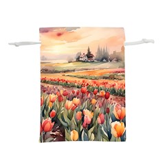 Tulips Field Tree Lightweight Drawstring Pouch (L) from ArtsNow.com Back