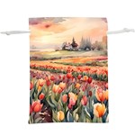 Tulips Field Tree Lightweight Drawstring Pouch (XL)