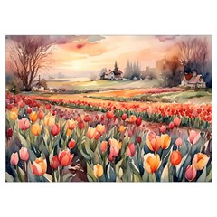 Tulips Field Tree Wristlet Pouch Bag (Small) from ArtsNow.com Belt Loop