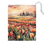 Tulips Field Tree Drawstring Pouch (4XL)