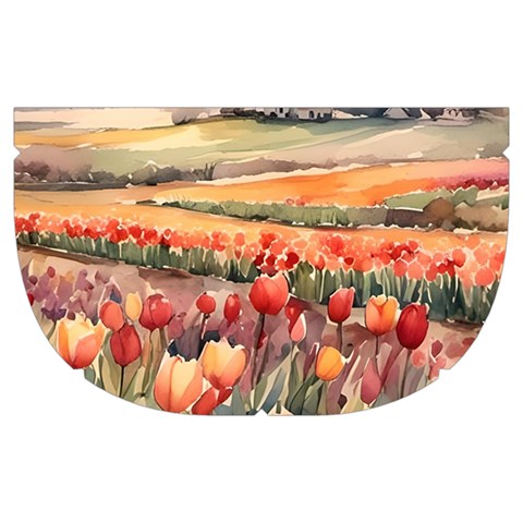 Tulips Field Tree Make Up Case (Medium) from ArtsNow.com Side Left