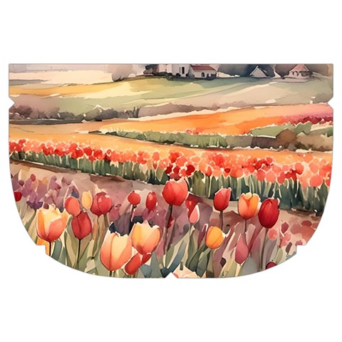 Tulips Field Tree Make Up Case (Large) from ArtsNow.com Side Right