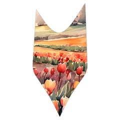 Tulips Field Tree Women s Long Sleeve Raglan T Side Left