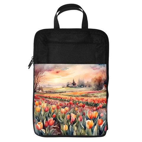 Tulips Field Tree Foldable Shoe Storage Bag from ArtsNow.com Front