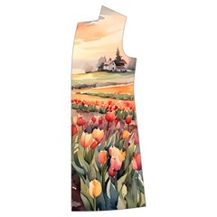 Tulips Field Tree Kids  Long Sleeve Velvet Lounge Robe from ArtsNow.com Front Left