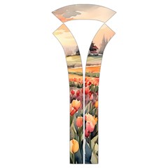Tulips Field Tree Kids  Long Sleeve Velvet Lounge Robe from ArtsNow.com Collar Inside