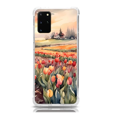 Tulips Field Tree Samsung Galaxy S20 Plus 6.7 Inch TPU UV Case from ArtsNow.com Front
