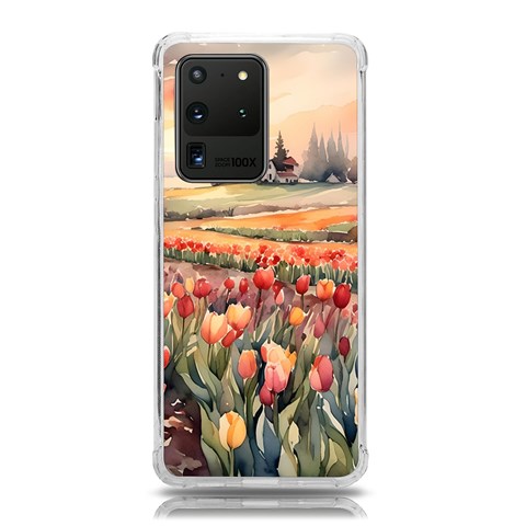 Tulips Field Tree Samsung Galaxy S20 Ultra 6.9 Inch TPU UV Case from ArtsNow.com Front
