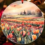 Tulips Field Tree UV Print Acrylic Ornament Round