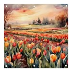 Tulips Field Tree Banner and Sign 3  x 3 