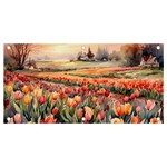 Tulips Field Tree Banner and Sign 4  x 2 