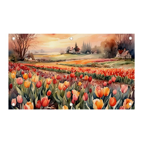 Tulips Field Tree Banner and Sign 5  x 3  from ArtsNow.com Front