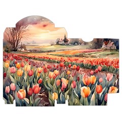 Tulips Field Tree Playing Cards Single Design (Rectangle) with Custom Box from ArtsNow.com Poker Box