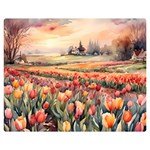 Tulips Field Tree 60  x 50  Premium Plush Fleece Blanket (Medium)