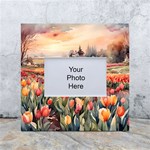 Tulips Field Tree White Box Photo Frame 4  x 6 