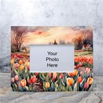 Tulips Field Tree White Tabletop Photo Frame 4 x6 