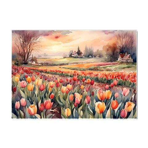 Tulips Field Tree Crystal Sticker (A4) from ArtsNow.com Front