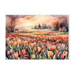 Tulips Field Tree Crystal Sticker (A4)