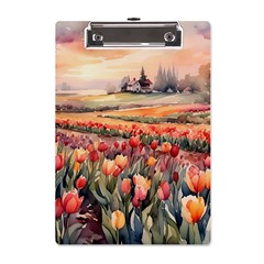 Tulips Field Tree A5 Acrylic Clipboard from ArtsNow.com Front