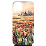 Tulips Field Tree iPhone 14 Plus Black UV Print PC Hardshell Case