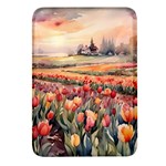 Tulips Field Tree Rectangular Glass Fridge Magnet (4 pack)