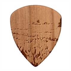 Tulips Field Tree Guitar Shape Wood Guitar Pick Holder Case And Picks Set from ArtsNow.com Pick