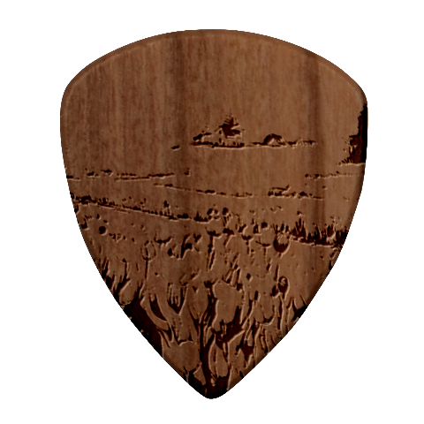 Tulips Field Tree Square Wood Guitar Pick Holder Case And Picks Set from ArtsNow.com Pick