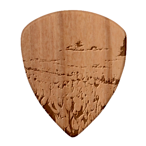 Tulips Field Tree Wood Guitar Pick (Set of 10) from ArtsNow.com Front