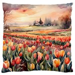 Tulips Field Tree 18  Baby Flannel Cushion Case (Two Sides)