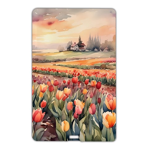Tulips Field Tree Name Card Style USB Flash Drive from ArtsNow.com Front