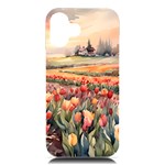 Tulips Field Tree iPhone 16 Plus Black UV Print PC Hardshell Case