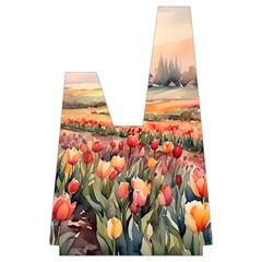 Tulips Field Tree Japanese Wrist Knot Bag from ArtsNow.com Back