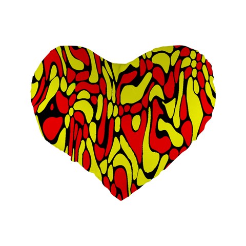 RBY 127 Standard 16  Premium Flano Heart Shape Cushions from ArtsNow.com Back