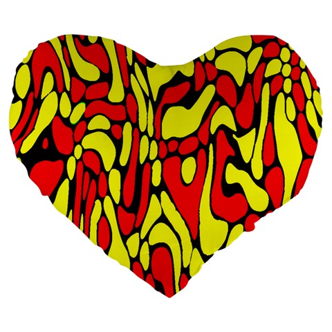 RBY 127 Large 19  Premium Flano Heart Shape Cushions from ArtsNow.com Front