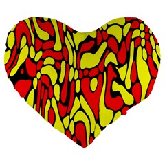 RBY 127 Large 19  Premium Flano Heart Shape Cushions from ArtsNow.com Front