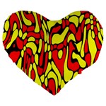 RBY 127 Large 19  Premium Flano Heart Shape Cushions