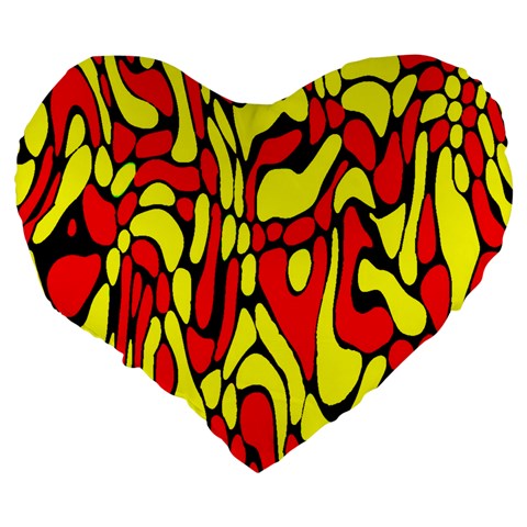 RBY 127 Large 19  Premium Flano Heart Shape Cushions from ArtsNow.com Back