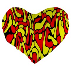 RBY 127 Large 19  Premium Flano Heart Shape Cushions from ArtsNow.com Back