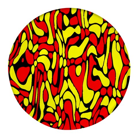RBY 127 Round Glass Fridge Magnet (4 pack) from ArtsNow.com Front