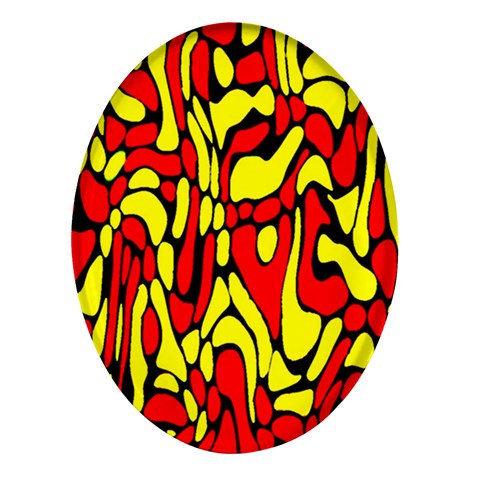 RBY 127 Oval Glass Fridge Magnet (4 pack) from ArtsNow.com Front
