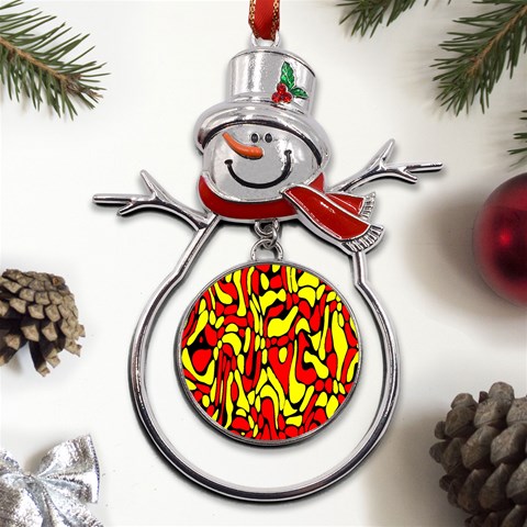 RBY 127 Metal Snowman Ornament from ArtsNow.com Front