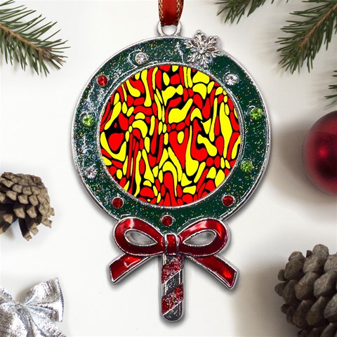 RBY 127 Metal X Mas Lollipop with Crystal Ornament from ArtsNow.com Front